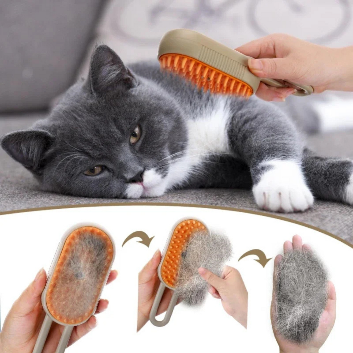 FURMIST™ 3-IN-1 STEAM GROOMING BRUSH