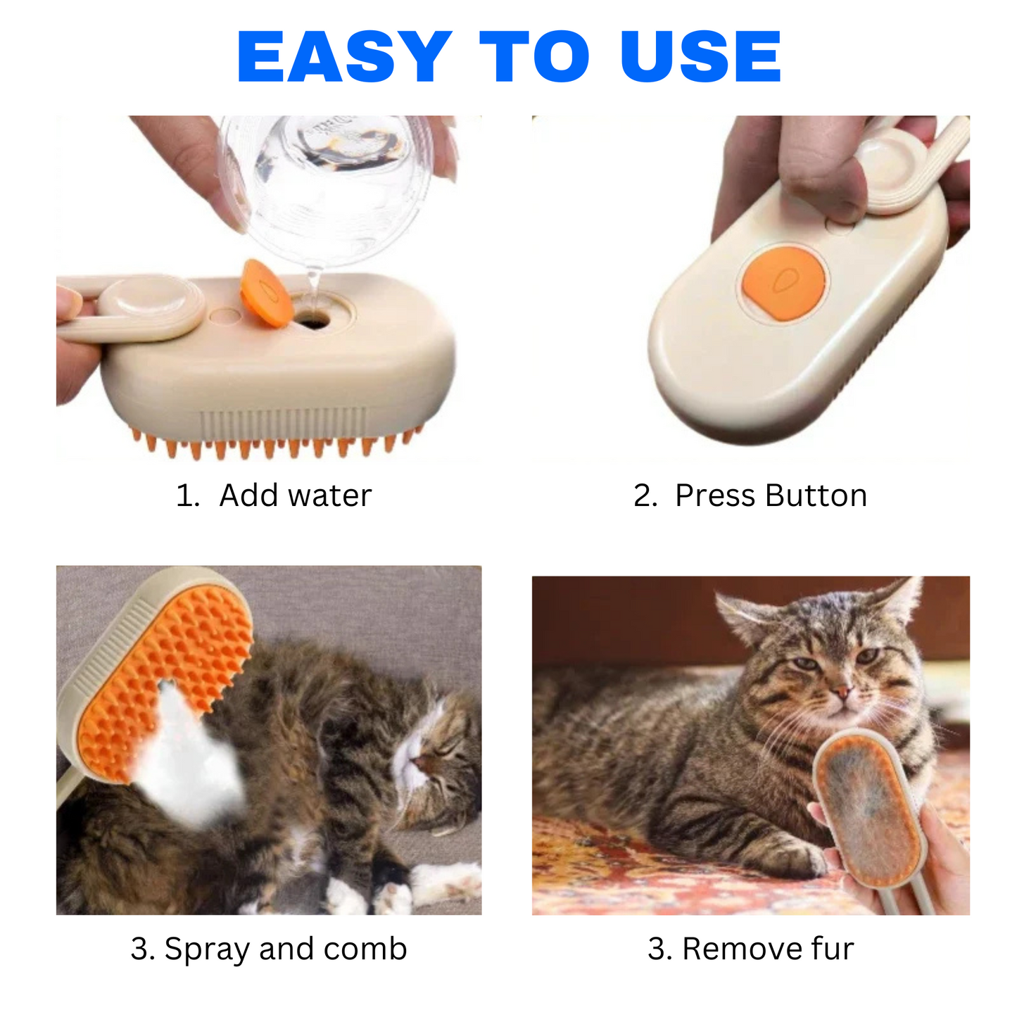FURMIST™ 3-IN-1 STEAM GROOMING BRUSH