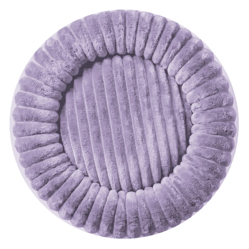 Lilac corduroy dog bed