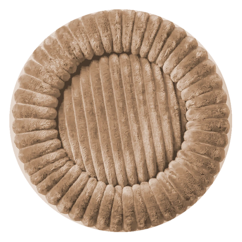 Sand corduroy dog bed