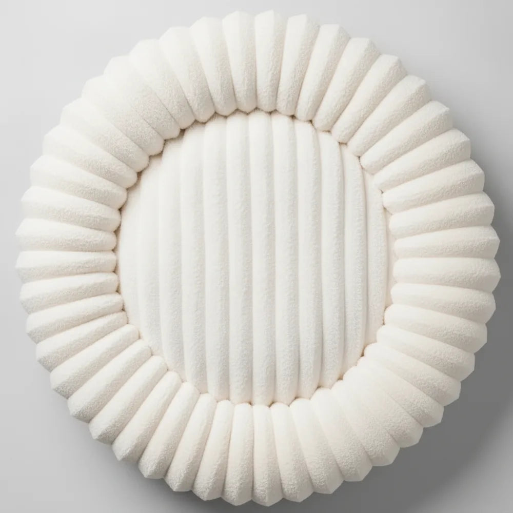 Corduroy dog bed in Ivory
