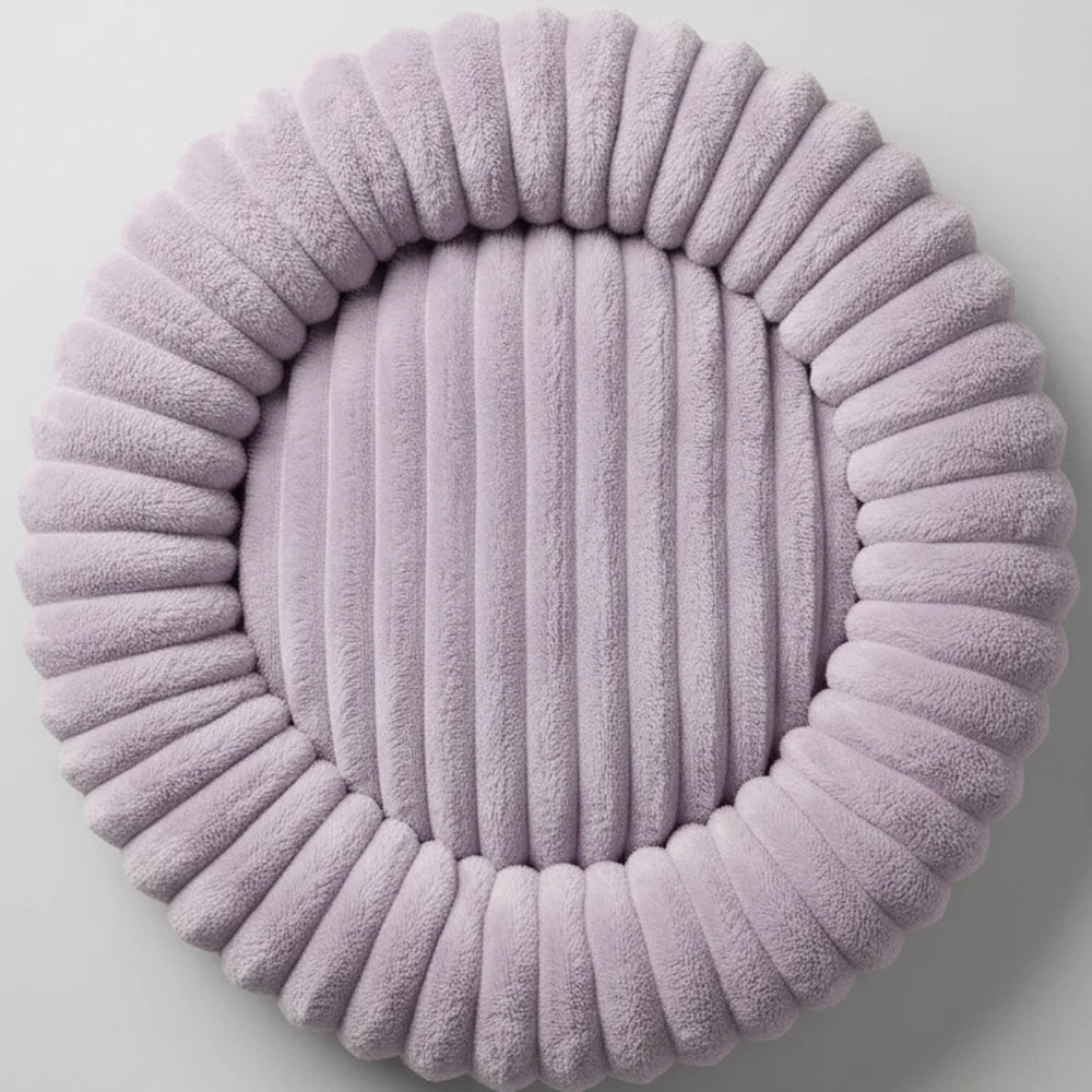 Corduroy dog bed in Lilac